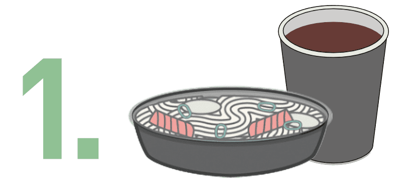 regood Mehrweg-Bowl und Becher befüllt