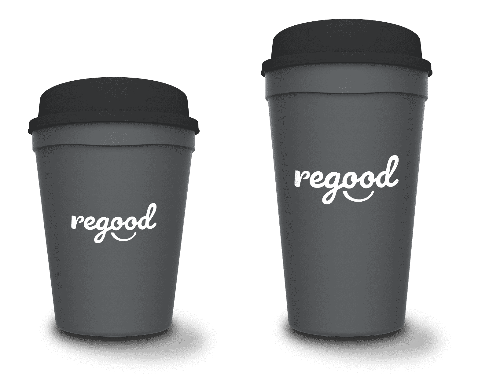 regood Mehrweg-Becher in den Größen 300 ml (klein) und 400 ml (groß)